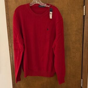 Polo by Ralph Lauren Men's Vibrant Red Crewneck Sweater